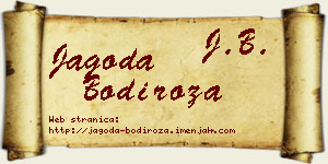Jagoda Bodiroža vizit kartica